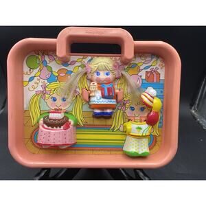 VTG Dolly Pops Birthday Party Carry Scene Full Set Knickerbocker 1979